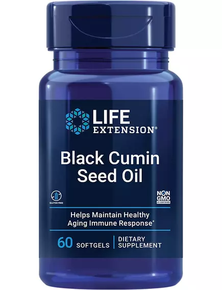 Life Extension Black Cumin Seed Oil / Олія насіння чорного кмину 60 капсул від магазину біодобавок nutrido.shop