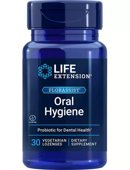 LIFE EXTENSION FLORASSIST ORAL HYGIENE / ПРОБІОТИК ДЛЯ ЗДОРОВ'Я ЗУБІВ 30 ПАСТИЛОК від магазину біодобавок nutrido.shop