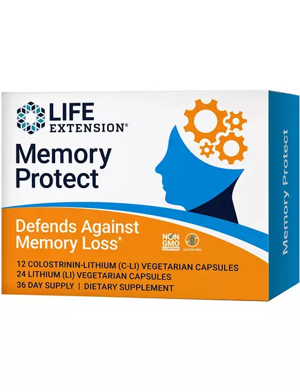 LIFE EXTENSION MEMORY PROTECT / ЛІТІЙ ЗАХИСТ ПАМ'ЯТІ 36 КАПСУЛ від магазину біодобавок nutrido.shop