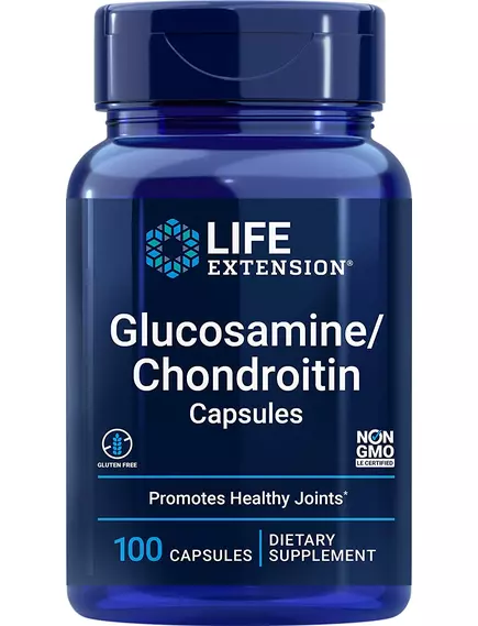 LIFE EXTENSION GLUCOSAMINE CHONDROITIN / ГЛЮКОЗАМІН І ХОНДРОЇТИН 100 КАПСУЛ від магазину біодобавок nutrido.shop