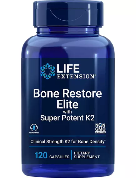 LIFE EXTENSION BONE RESTORE ELITE / ЗДОРОВ'Я КІСТОК І ЗУБІВ 120 КАПСУЛ від магазину біодобавок nutrido.shop