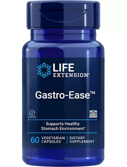 LIFE EXTENSION GASTRO-EASE / ЦИНК-КАРНОЗИН ДЛЯ ПІДТРИМКИ СЛИЗОВОЇ ОБОЛОНКИ ШЛУНКА 60 КАПСУЛ від магазину біодобавок nutrido.shop