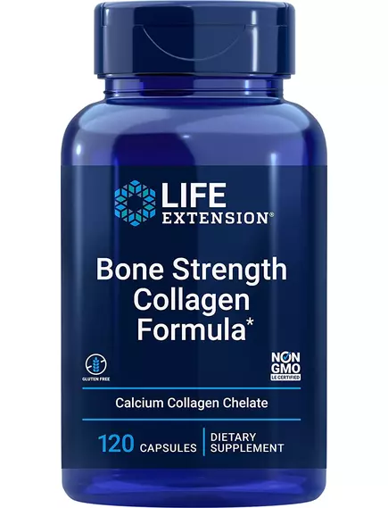 Life Extension Bone Strength Collagen / Колагенова формула міцності кісток 120 капсул від магазину біодобавок nutrido.shop