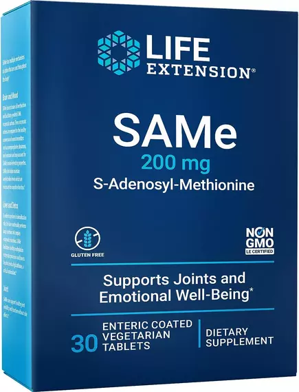 LIFE EXTENSION SAME (S-ADENOSYLMETHIONINE) / CАМЕ 200 МГ 30 ТАБЛЕТОК від магазину біодобавок nutrido.shop