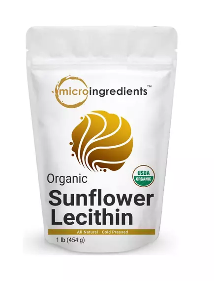 MICROINGREDIENTS SUNFLOWER LECITHIN ORGANIC / ЛЕЦИТИН ПОРОШОК 454 Г від магазину біодобавок nutrido.shop