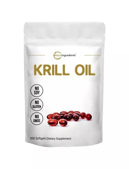 MICROINGREDIENTS KRILL OIL / ОЛІЯ КРИЛЯ 300 КАПСУЛ від магазину біодобавок nutrido.shop