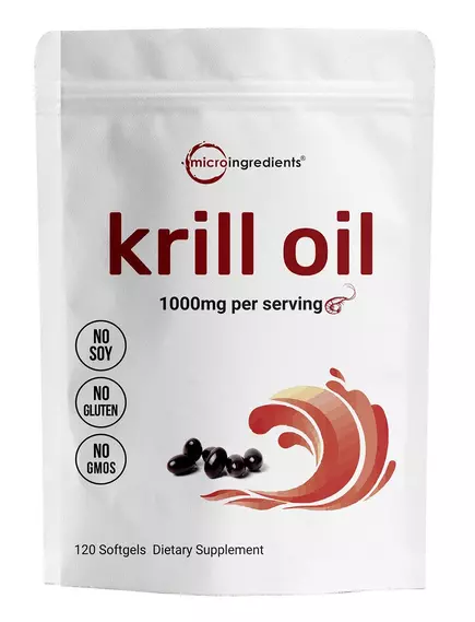 MICROINGREDIENTS KRILL OIL / ОЛІЯ КРИЛЯ 120 КАПСУЛ від магазину біодобавок nutrido.shop