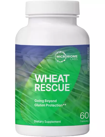 MICROBIOME LABS WHEAT RESCUE / ФЕРМЕНТИ ДЛЯ ГЛЮТЕНУ ТА МОЛОКА 60 КАПСУЛ від магазину біодобавок nutrido.shop