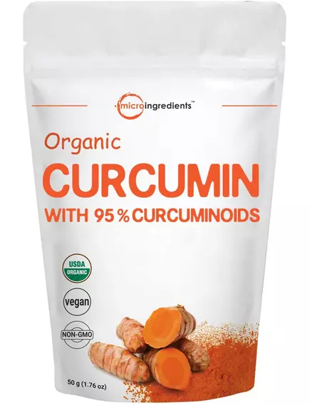 MICROINGREDIENTS ORGANIC PURE CURCUMIN / ОРГАНІЧНИЙ ПОРОШОК КУРКУМИ 50 ГРАМІВ від магазину біодобавок nutrido.shop