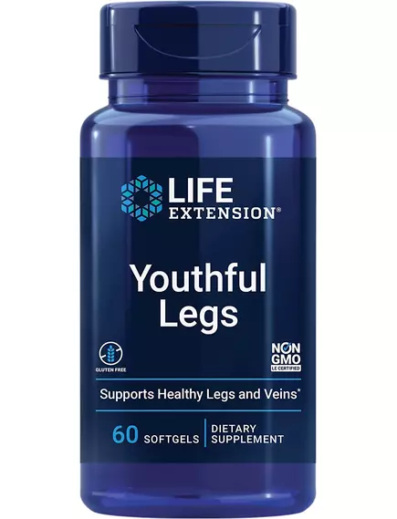 LIFE EXTENSION YOUTHFUL LEGS / ПІДТРИМКА КРОВООБІГУ У ВЕНАХ НІГ 60 КАПСУЛ від магазину біодобавок nutrido.shop