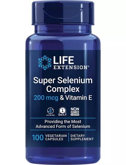 LIFE EXTENSION SUPER SELENIUM COMPLEX / КОМПЛЕКС СУПЕР СЕЛЕНУ 100 КАПСУЛ від магазину біодобавок nutrido.shop