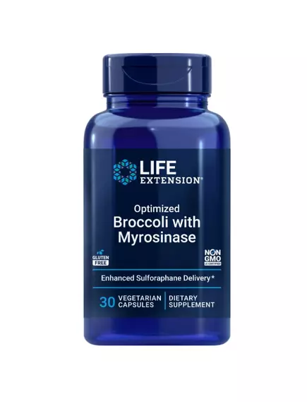 Life Extension Optimized Broccoli with Myrosinase / Суміш брокколі та хрестоцвітих 30 капсул від магазину біодобавок nutrido.shop