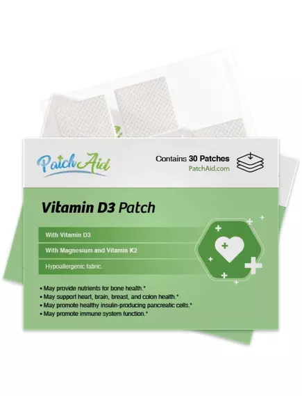 PATCH AID VITAMIN D3 WITH K2 / ПАТЧІ ВІТАМІН Д3 З К2 30 ШТ від магазину біодобавок nutrido.shop