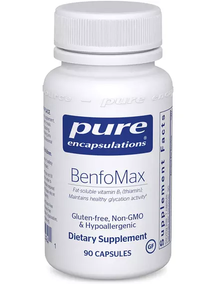 PURE BENFOMAX / БЕНФОМАКС ВІТАМІН Б1 90 КАПСУЛ від магазину біодобавок nutrido.shop