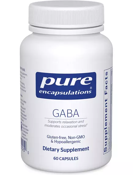 PURE ENCAPSULATIONS GABA / ГАМК 700 МГ 60 КАПС від магазину біодобавок nutrido.shop