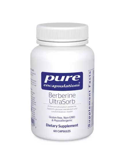 PURE ENCAPSULATIONS BERBERINE ULTRASORB / БЕРБЕРИН ІЗ ПІДВИЩЕННОЮ БІОДОСТУПНІСТЮ 60 КАПСУЛ від магазину біодобавок nutrido.shop