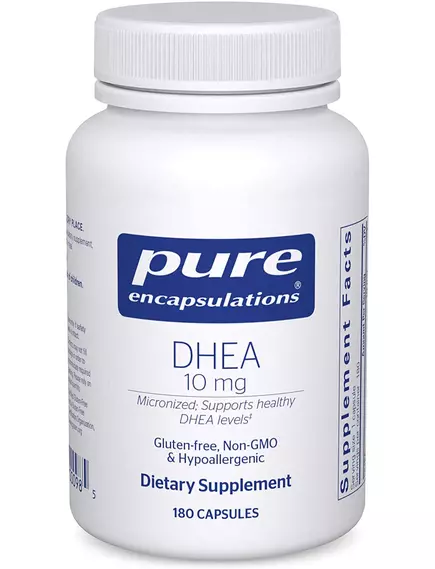 PURE ENCAPSULATIONS DHEA / ДГЕA / ДЕГІДРОЕПІАНДРОСТЕРОН 10 МГ 180 КАПСУЛ від магазину біодобавок nutrido.shop