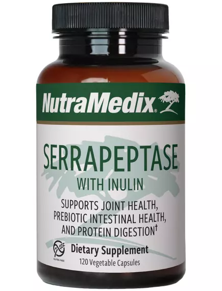 NUTRAMEDIX SERRAPEPTASE / СЕРРАПЕПТАЗА ПРОТЕОЛІТИЧНІ ФЕРМЕНТИ 120 КАПСУЛ від магазину біодобавок nutrido.shop