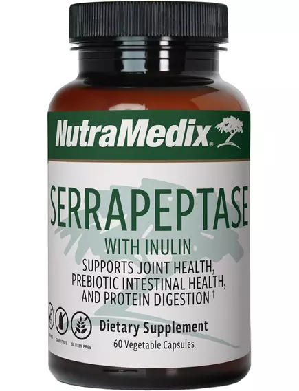 NutraMedix Serrapeptase / Серрапептаза протеолітичні ферменти 60 капсул в магазине биодобавок nutrido.shop