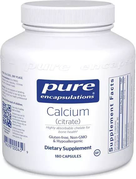 PURE ENCAPSULATIONS CALCIUM CITRATE / КАЛЬЦІЙ ЦИТРАТ ДЛЯ ЗДОРОВ'Я КІСТОК І ЗУБІВ 180 КАПСУЛ від магазину біодобавок nutrido.shop