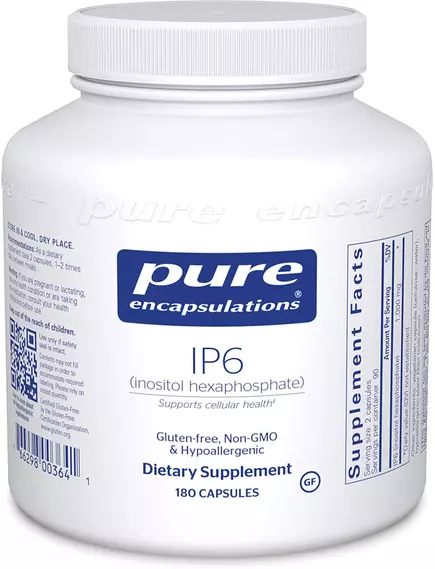 PURE ENCAPSULATIONS IP6 INOSITOL HEXAPHOSPHATE / ИП6 ІНОЗИТОЛ ГЕКСАФОСФАТ 180 КАПСУЛ від магазину біодобавок nutrido.shop