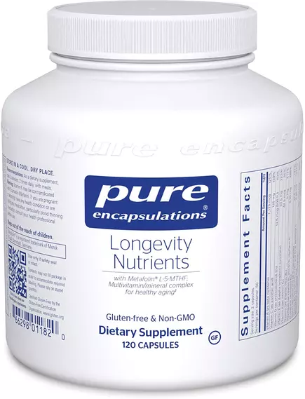 PURE ENCAPSULATIONS LONGEVITY NUTRIENTS / МУЛЬТИВІТАМІНИ ДЛЯ ДОВГОЛІТТЯ 60+ РОКІВ 120 КАПСУЛ від магазину біодобавок nutrido.shop