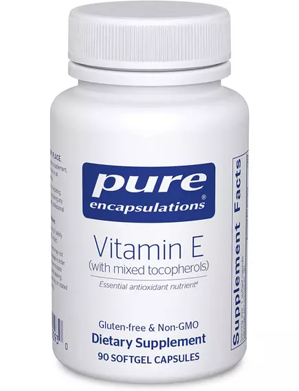 PURE VITAMIN E (WITH MIXED TOCOPHEROLS) / ВІТАМІН Е З СУМІШШЮ ТОКОФЕРОЛІВ 90 КАПС від магазину біодобавок nutrido.shop