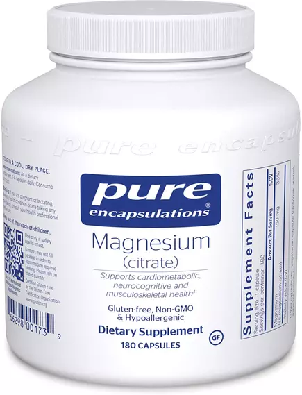 PURE ENCAPSULATIONS MAGNESIUM CITRATE / МАГНІЙ ЦИТРАТ 180 КАПС від магазину біодобавок nutrido.shop