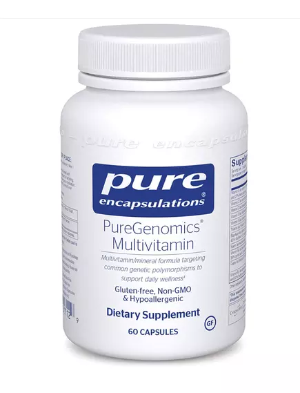 PURE GENOMICS® MULTIVITAMIN / ПЮЬР ГЕНОМІКС МУЛЬТИВІТАМІНИ 60 КАПС від магазину біодобавок nutrido.shop