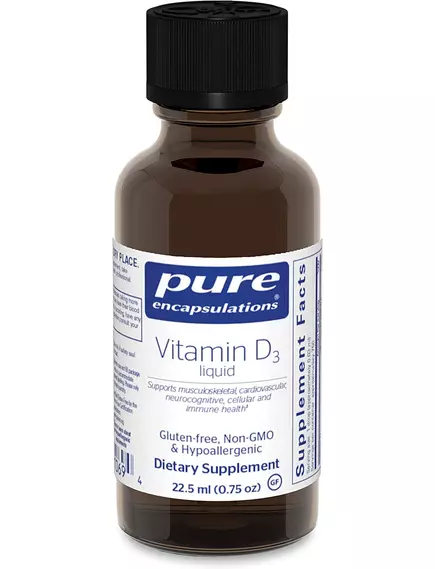 PURE ENCAPSULATIONS VITAMIN D3 / ВІТАМІН Д 3 РІДКИЙ 22,5 МЛ від магазину біодобавок nutrido.shop