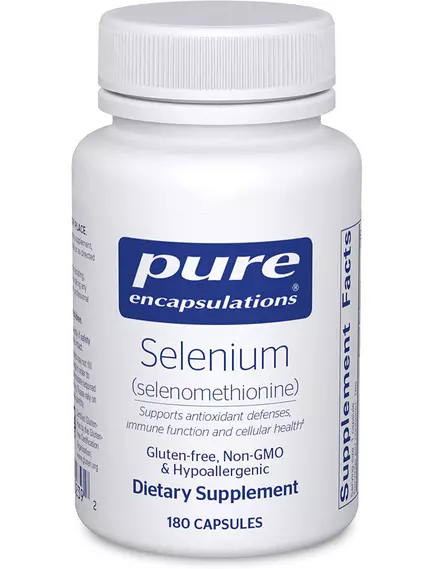 PURE ENCAPSULATIONS SELENIUM SELENOMETHIONINE / СЕЛЕН (СЕЛЕНОМЕТІОНІН) 180 КАПСУЛ від магазину біодобавок nutrido.shop