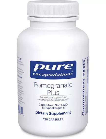 PURE ENCAPSULATIONS POMEGRANATE PLUS / ЕКСТРАКТ ГРАНАТУ АНТИОКСИДАНТ ДЛЯ ЗДОРОВ'Я СУДИН 120 КАПСУЛ від магазину біодобавок nutrido.shop