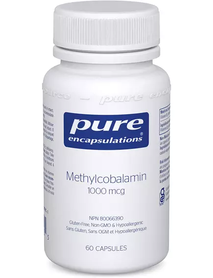 PURE ENCAPSULATIONS METHYLCOBALAMIN VITAMIN B12 / ВІТАМІН Б12 МЕТИЛКОБАЛАМІН 1000 МКГ 60 КАПСУЛ від магазину біодобавок nutrido.shop