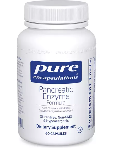 PURE PANCREATIC ENZYME FORMULA / ФЕРМЕНТИ ПІДШЛУНКОВОЇ ЗАЛОЗИ 60 КАПС від магазину біодобавок nutrido.shop