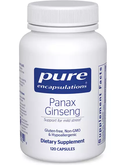 PURE ENCAPSULATIONS PANAX GINSENG / ЖЕНЬШЕНЬ АДАПТОГЕН 120 КАПСУЛ від магазину біодобавок nutrido.shop