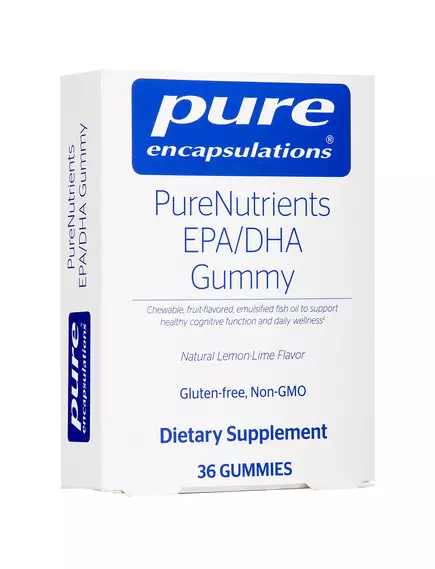 PURE ENCAPSULATIONS PURENUTRIENTS EPA/DHA GUMMY / ОМЕГА 3 ДЛЯ ПІДТРИМКИ КОГНІТИВНИХ ФУНКЦІЙ 36 ШТ. від магазину біодобавок nutrido.shop