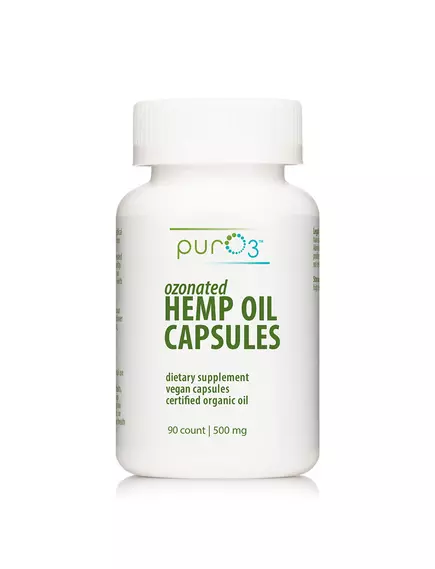 PurO3 Ozonated Hemp Oil Capsules / Озонована конопляна олія для здоров'я кишківника 500 мг 90 капсул від магазину біодобавок nutrido.shop