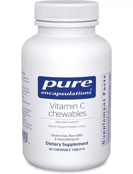 PURE ENCAPSULATIONS VITAMIN C CHEWABLES / ВІТАМІН С ЖУВАЛЬНІ ТАБЛЕТКИ 60 ШТ. від магазину біодобавок nutrido.shop