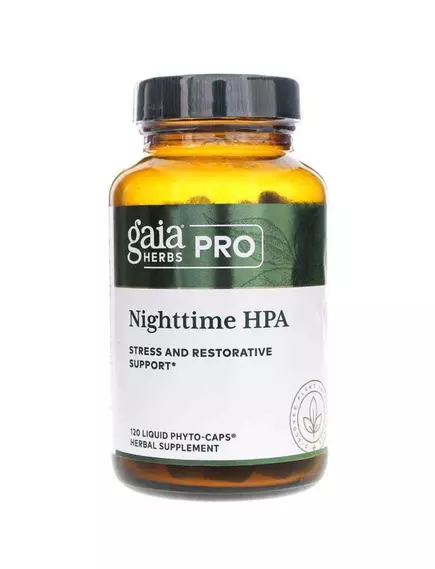 GAIA HERBS PRO NIGHTTIME HPA / ЗДОРОВ'Я НАДНИРКОВИХ ЗАЛОЗ НІЧНА ПІДТРИМКА 120 РІДКИХ ФІТО-КАПСУЛ від магазину біодобавок nutrido.shop