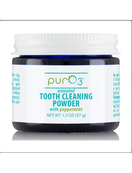 PURO3 OZONATED TOOTH CLEANING POWDER / ПОРОШОК ДЛЯ ЧИЩЕННЯ ЗУБІВ БЕЗ ФТОРУ ОЗОНОВАНИЙ 37 ГРАМІВ від магазину біодобавок nutrido.shop