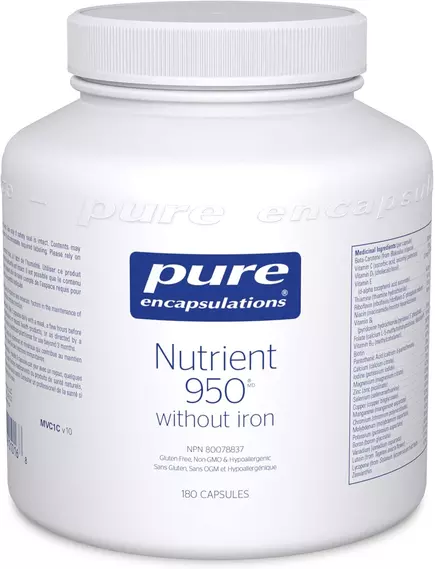 PURE ENCAPSULATIONS NUTRIENT 950 WITHOUT IRON / НУТРІЄНТИ 950 МУЛЬТИВІТАМІНИ БЕЗ ЗАЛІЗА 180 КАПСУЛ від магазину біодобавок nutrido.shop