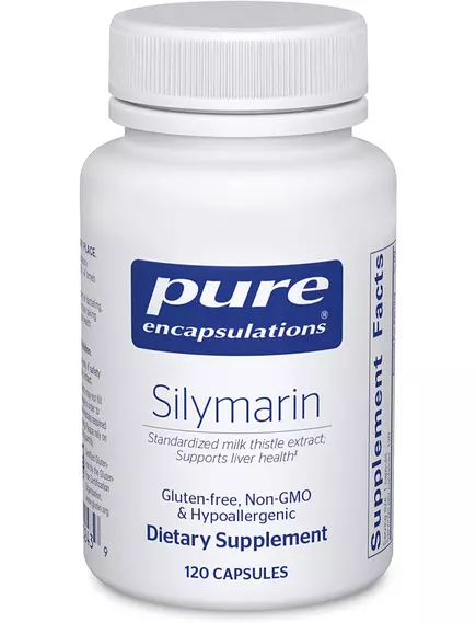 PURE ENCAPSULATIONS SILYMARIN (MILK THISTLE EXTRACT) / РОЗТОРОПША ДЛЯ ПІДТРИМКИ ПЕЧІНКИ 120 КАПСУЛ від магазину біодобавок nutrido.shop