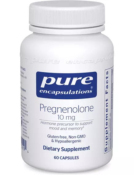 PURE ENCAPSULATIONS PREGNENOLONE / ПРЕГНЕНОЛОН 10 МГ 60 КАПСУЛ від магазину біодобавок nutrido.shop