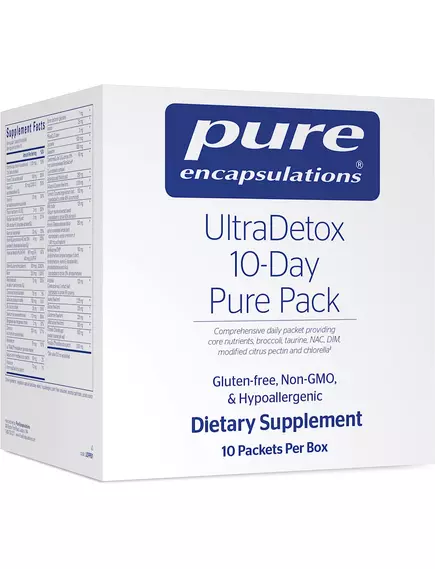 PURE ENCAPSULATIONS ULTRADETOX 10-DAY PURE PACK / УЛЬТРА ДЕТОКС ПІДТРИМКА ЗДОРОВОЇ ДЕТОКСИКАЦІЇ 10 ПАКЕТІВ від магазину біодобавок nutrido.shop