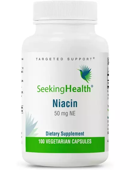 SEEKING HEALTH NIACIN / НІАЦИН ВІТАМІН Б3 50 МГ 100 КАПСУЛ від магазину біодобавок nutrido.shop