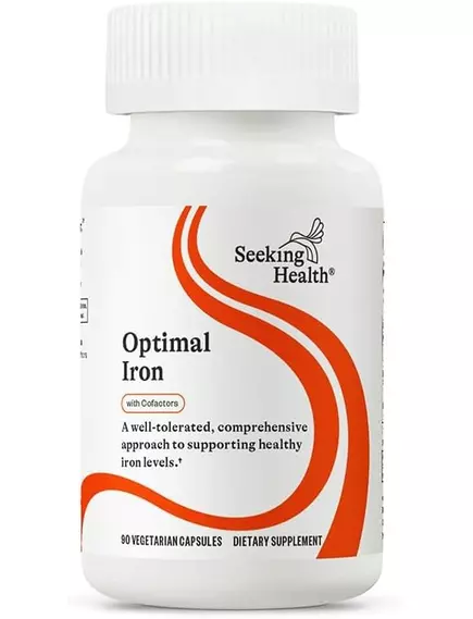 Seeking Health Optimal Iron With Cofactors / Оптимальне залізо з кофакторами 90 капсул від магазину біодобавок nutrido.shop