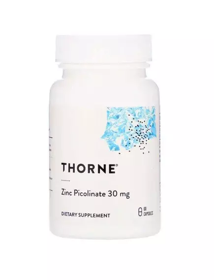 THORNE RESEARCH ZINC PICOLINATE / ЦИНК ПИКОЛИНАТ 30 МГ 60 КАПС від магазину біодобавок nutrido.shop