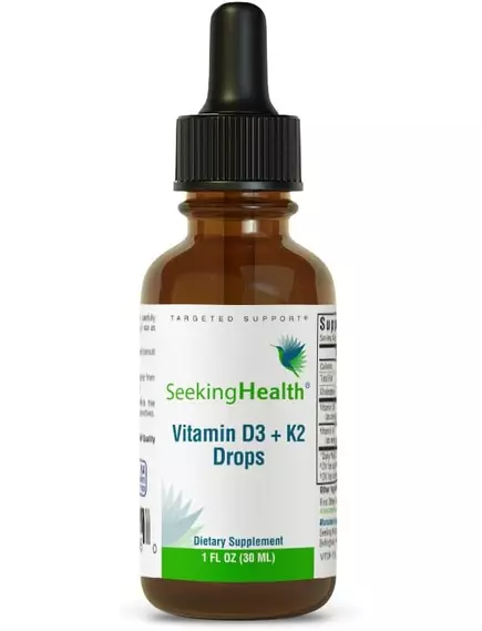 Seeking Health Optimal Vitamin D3+K2 Drops / Витамин Д3+К2 жидкий 30 мл в магазине биодобавок nutrido.shop