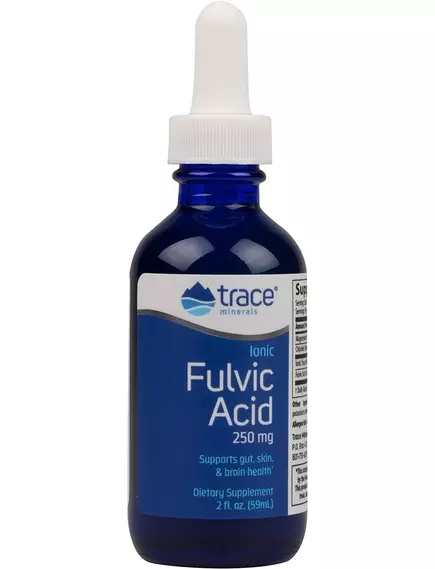 Фульвова кислота іонна 250 мг 59 мл / Ionic Fulvic Acid, Trace Minerals від магазину біодобавок nutrido.shop