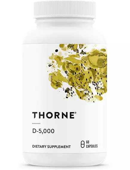 THORNE RESEARCH D-5000, 60 КАПСУЛ ВІТАМІН Д від магазину біодобавок nutrido.shop